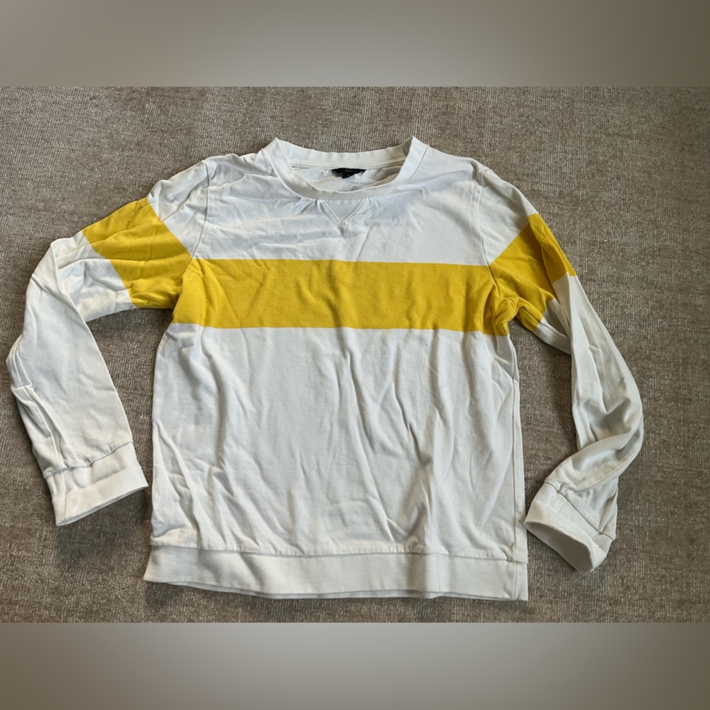 J. Crew women’s yellow color block crew neck